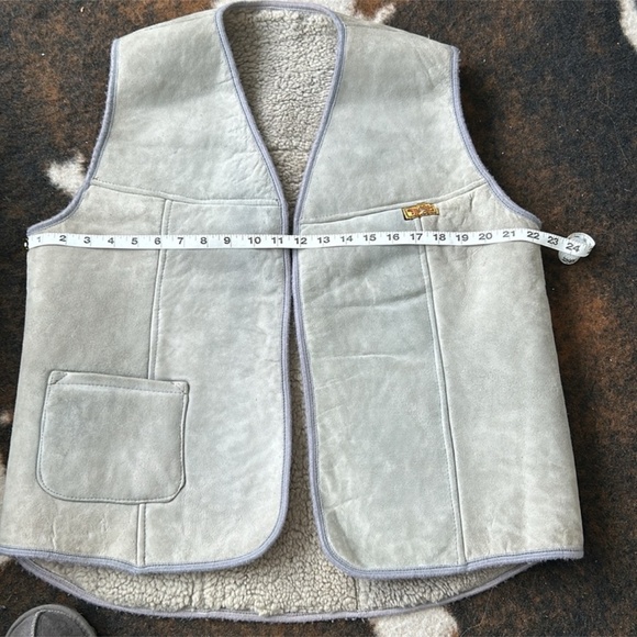 Shearling real soft and cozy wool vest, size L , vintage amigos brand stunning - Picture 6 of 10